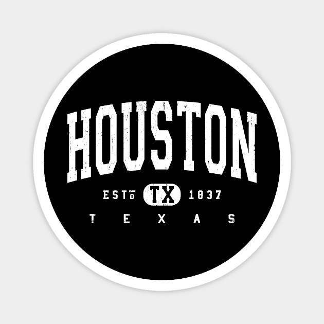 Houston TX Arched Distressed Vintage print Magnet by FireflyCreative